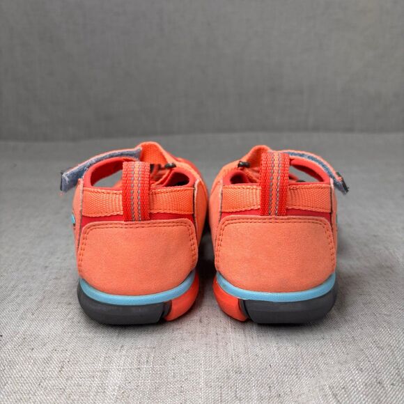 Keen Seacamp Sandals Orange Coral Polyester Slip On Water Sandals Kids Size 3 - Picture 6 of 11